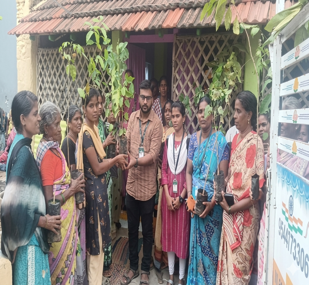 Plant saplings acquired from Kariyapatti  Agriculture and Horticulture Department